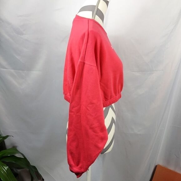 Red Cropped Sweatshirt - Picture 2 of 6